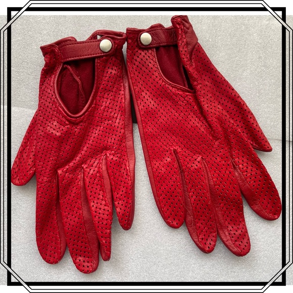 Vintage 2000’s Lord & Taylor Super Soft Leather Racing Gloves - Picture 2 of 6